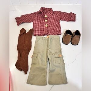 Doll Clothes For 18” Doll Like American Girl Cargo Outfit Top Pants Shoes